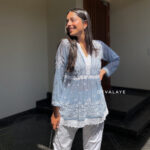 Lace Top Blue Grey Moon