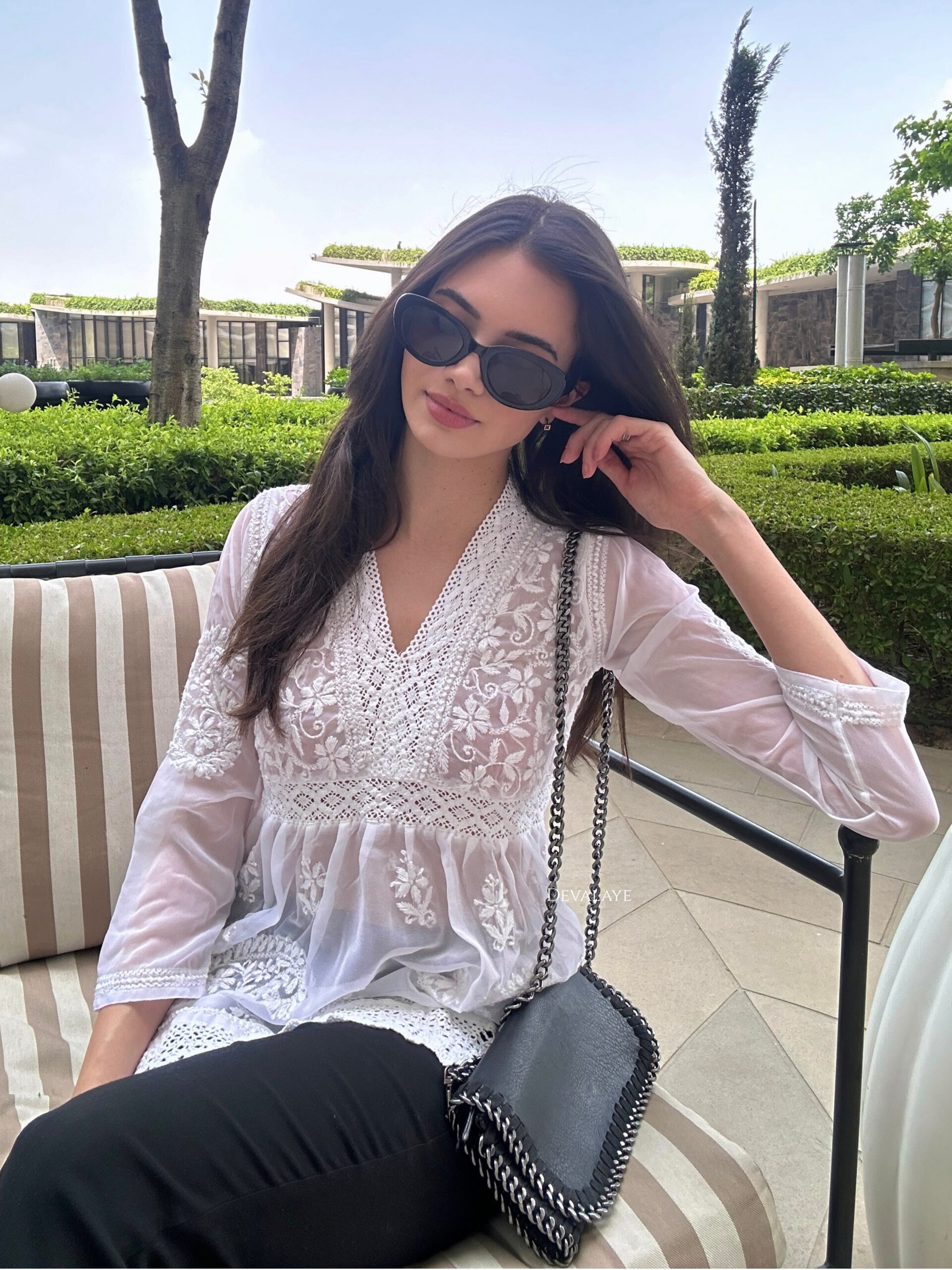 Lace Top White Paisley - Image 3