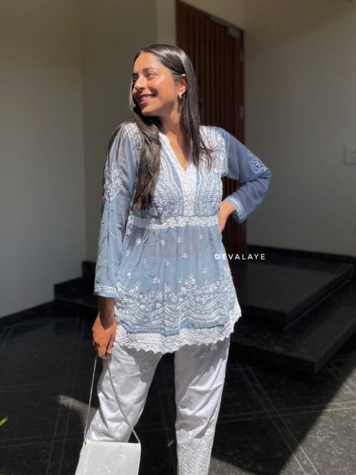 Lace Top Blue Grey Moon - Image 7