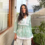 Lace Top Mint Paisley