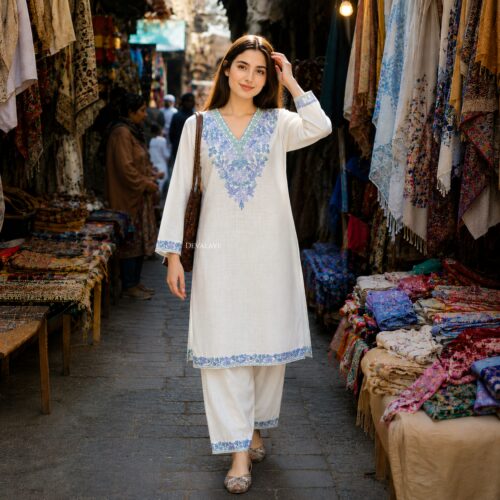 Chaand Coord Set White