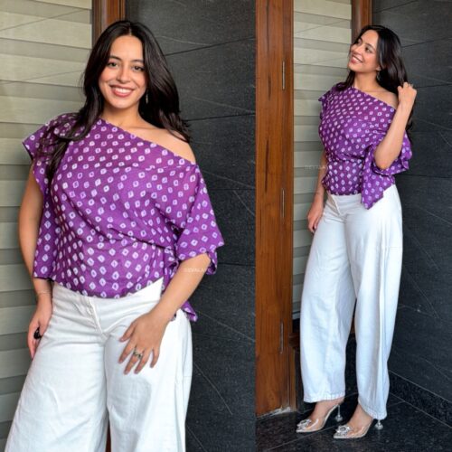 Bandhani Top - Purple